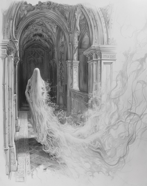 The White Lady Of Pengersick Castle. A Ghost who wonders the halls of the castle.